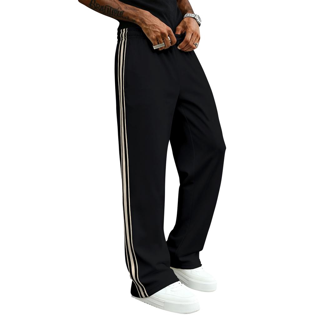 Men's Straight Leg Track Pants with Side Stripe Athletic Style for father day gifts and my orders Suitable for Daily Wear