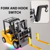 Mini Rc Truck Forklift 1/64 Alloy Diecast With Trailer Remote Control Desktop Cars For Boys Liftable Electric Excavator Engineer