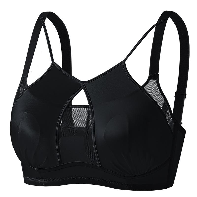 

Бесшовный атласный бюстгальтер для женщин, тонкое нижнее белье для женщин, без косточек, регулируемый бюстгальтер с защитой от провисания и двухрядной застежкой 40/90E