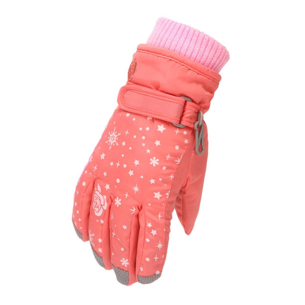 1 Pair Cold Winter Children Skiing Glove Portable Snow Knitting Gloves Wind-proof Warm-keeping Mittens Warming Outdoor