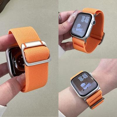 For Apple Applewatchse10 Watch With Stretch Nylon Iwatch98765 Generation Ultra Sport