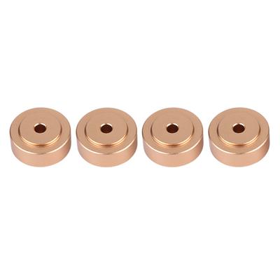 4PCS 20*8mm Aluminum Alloy Amplifier Feet Shock Absorber Amplifier Pads Feet Gold