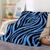 3D Bunte Zebrastreifen Leopard Tiger Weiche Flanelldecke für Bett Schlafzimmer Sofa Picknick, Überwurfdecke zum Zudecken Outdoor Nickerchen Geschenk