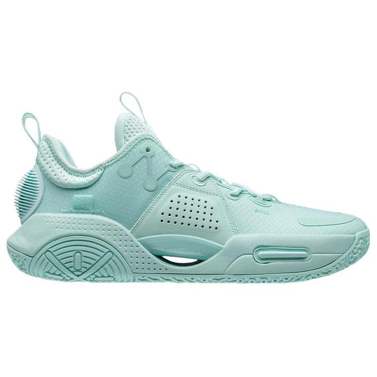 Li Ning All City 9 V1.5 Basketball Shoes Men's Low Top Water Wave Green ABAR077-11