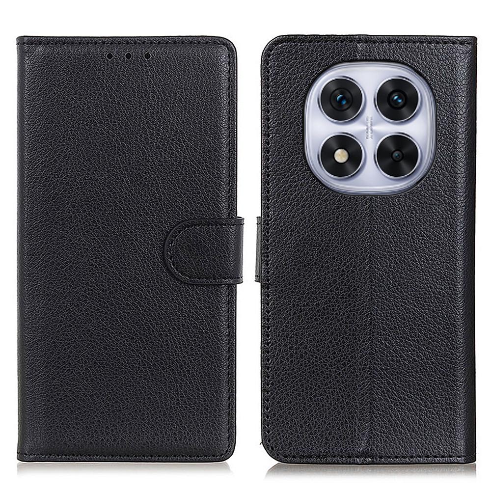 

Wallet Case for Xiaomi Redmi Note 14 Pro 5G/Poco X7 5G PU Leather Phone Cover Litchi Texture B