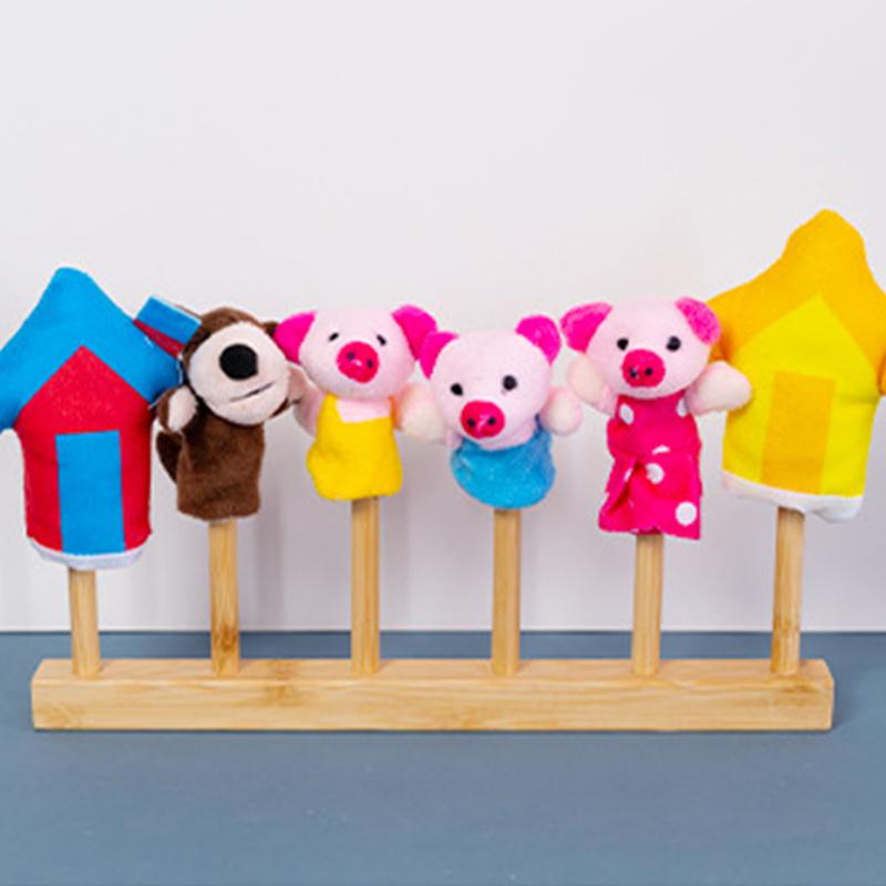 Parmak Kuklaları Seti Bebek Çizgi Film Hayvanlar Peluş Bebekler Aile El Kuklası Bez Tiyatro Çocuklar için Eğitici Oyuncaklar Çocuklar için TMZ