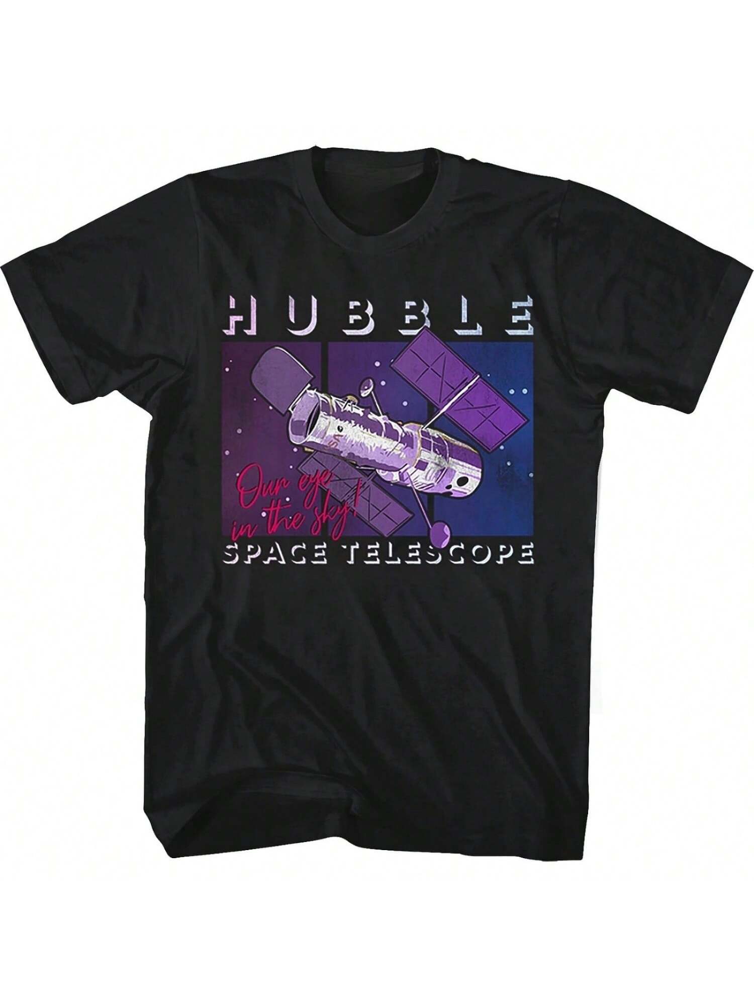 1980s Retro Astronaut Space Shuttle Oversize Fashion Pure American Street Men s And Women s T-Shirts S разноцветный
