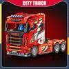 Technical City 1708pcs Scanias Longline V8 Truck Model Building Blocks Set MOC Assemble Truck Car Bricks Toys For Children Gifts