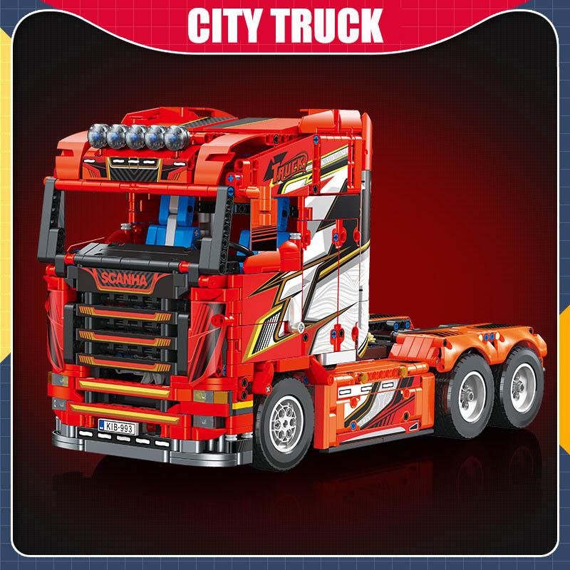 Technical City 1708pcs Scanias Longline V8 Truck Model Building Blocks Set MOC Assemble Truck Car Bricks Toys For Children Gifts