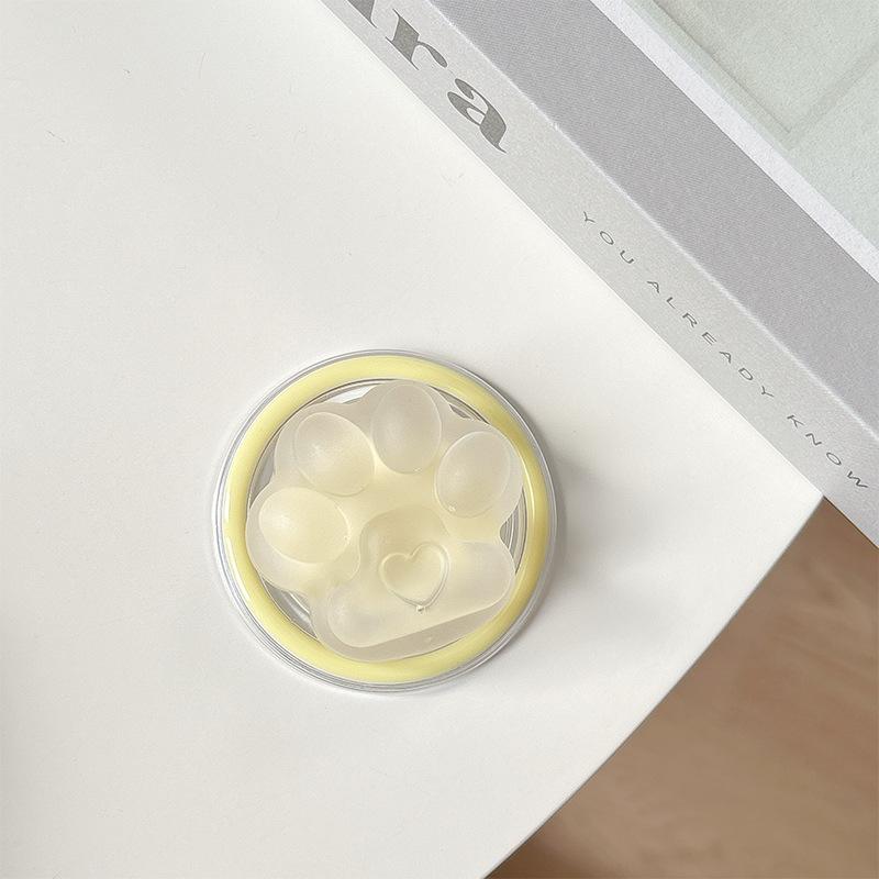 Korean Transparent Solid Color Sandwich Cat Claw Magnetic Suction Bracket Suitable For Magsafe Airbag Bracket Mobile Phone Adsorption Ring