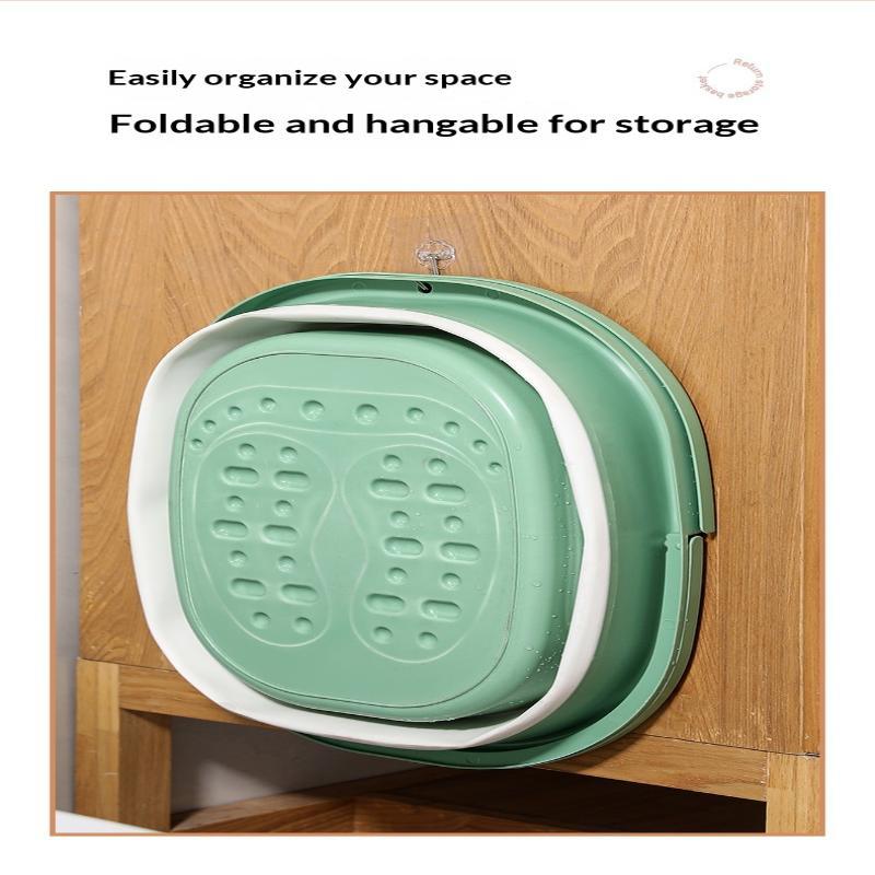 Collapsible Foot Bath Tub TEP Leakproof Durable Foot Soaking Basin for Home Spa Travel Post Work Relaxation
