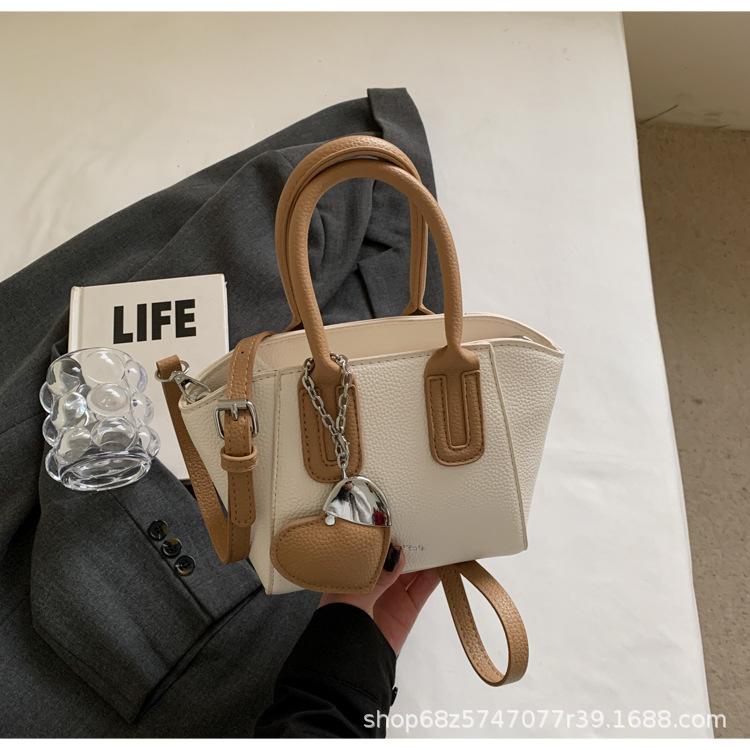 Trendy portable bucket bag 2025 summer new ins simple Auruofeng shoulder bag niche fashion messenger bag