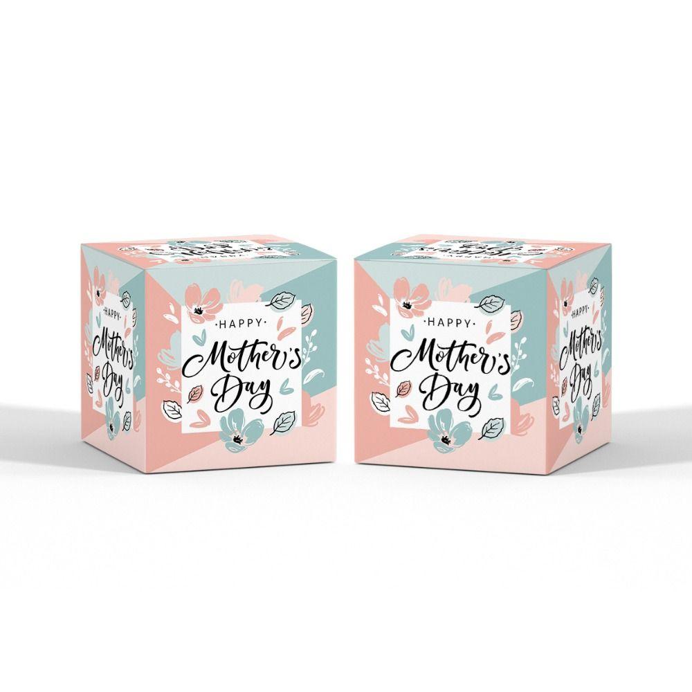 12pcs Colorful Snack Candy Boxes Cartoon Cookie Box Gift Packaging Boxes  Thank You Mom Gift