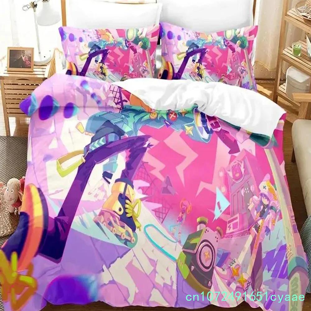 Anime Muse Dash Game Bedding Set Duvet Cover Bed Set Quilt Cover Pillowcase Comforter King Queen Size Boys Adult Bedding Set