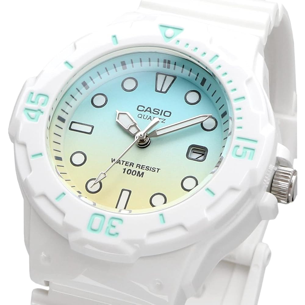Casio LRW-200H-2E2V Analog Watch Gloss White Pastel Blue Gradient Women's Kids Generic Watch
