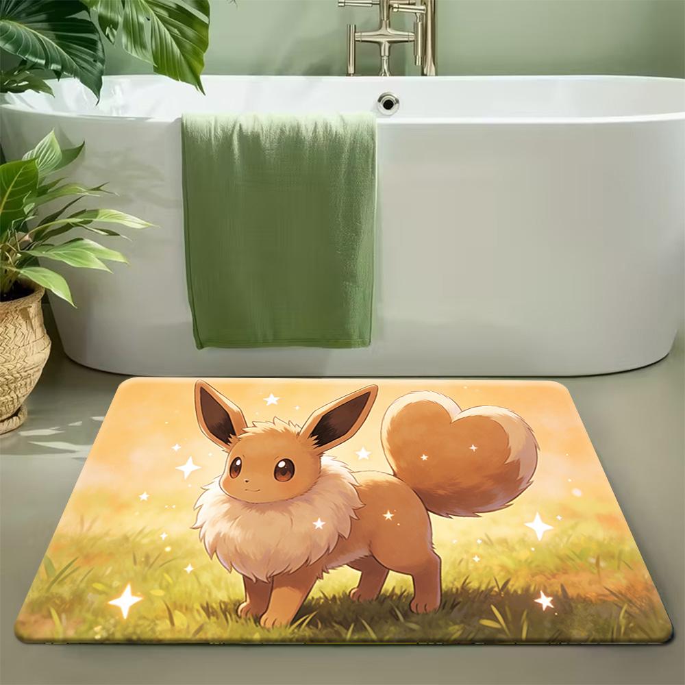 Cute Blue Water Type Pokemon Collage Print Doormat Non-Slip Absorbent Floor Mat for Indoor Entrance Home Decor 40cm x 60cm
