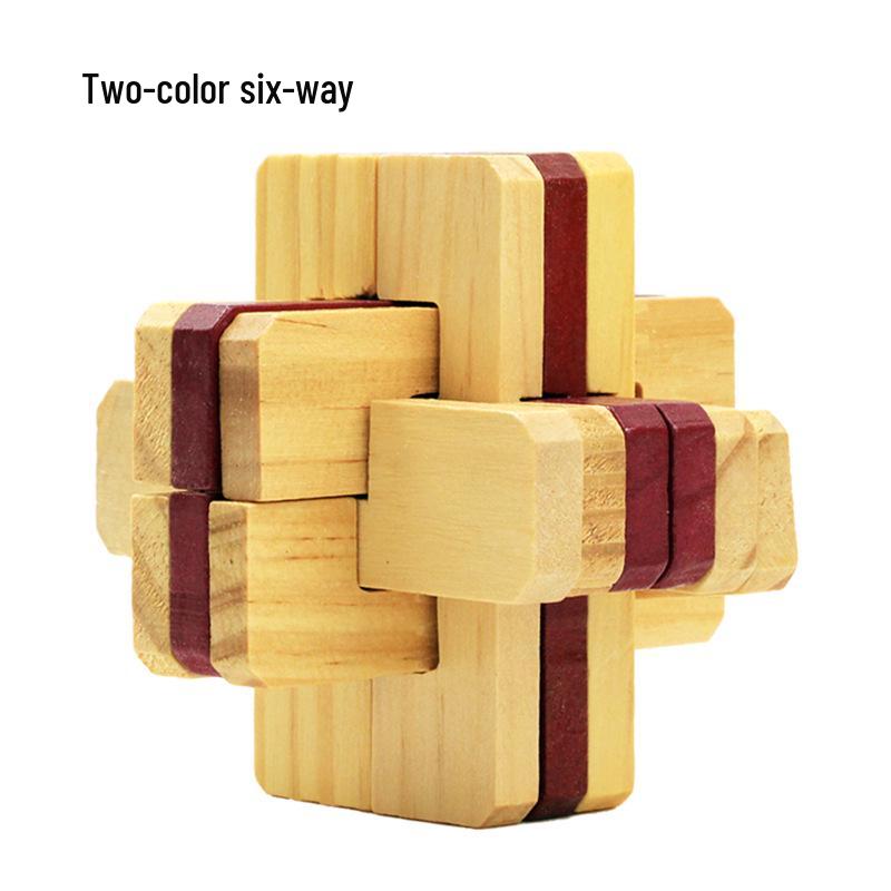 100-Piece Kongming Lock Wooden Puzzle Set for Kids and Adults