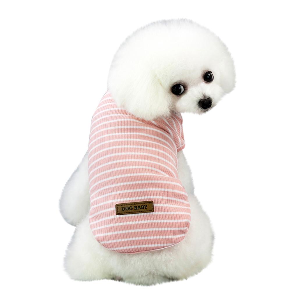 

Pet Spring And Summer Color Dog Shirt Costumes Pet Dog Clothes Vest S розовый