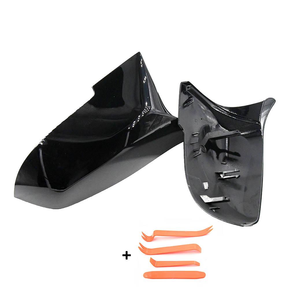 Rear View Mirror Cover Cases Cap Black / 1 Pair For BMW Series 1 2 3 4 X M F20 F22 F30 F31 F32 F33 F36 F34 F35