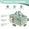 Multi-Purpose Diaper Caddy Organizer-Storage Basket for Diapers Wipes Baby Essentials Changing Table/Car Caddy Baby Shower Gift