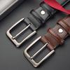 Versatile Men PU Belt Retro Casual Waist Belt Luxury Zinc Zinc Alloy Leather Belt  Elderly People