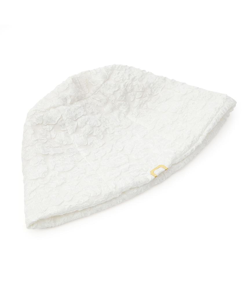 Eondeokeonteulolseutyudio Flower Pattern Bucket Hat Stand Bucket / Cloud Flower / Milk