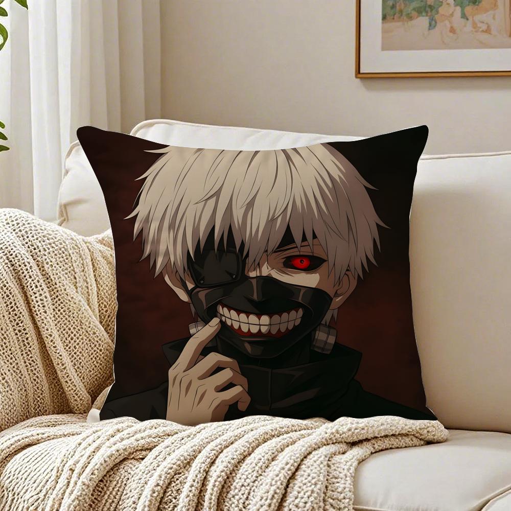 Anime Psychological TTokyo GGhoul Cushion Cover Pillowcase Antidustmite living Room Sofa Decor Cushion Room