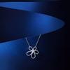 Womens Flower Necklace Minimalist Fashion Zircon Clavicle Chain Original Design Influencer Style