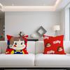 Cute F-Fujiya Peko Chan cushion cover For Sofa Car Office Cafe Soft And Comfortable Double-Sided Printing Pillow Cover