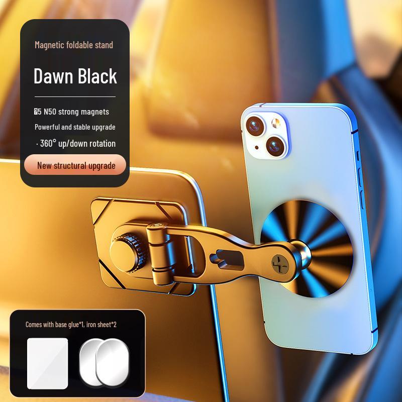 Magnetic Folding Metal Phone Holder for Car Dashboard