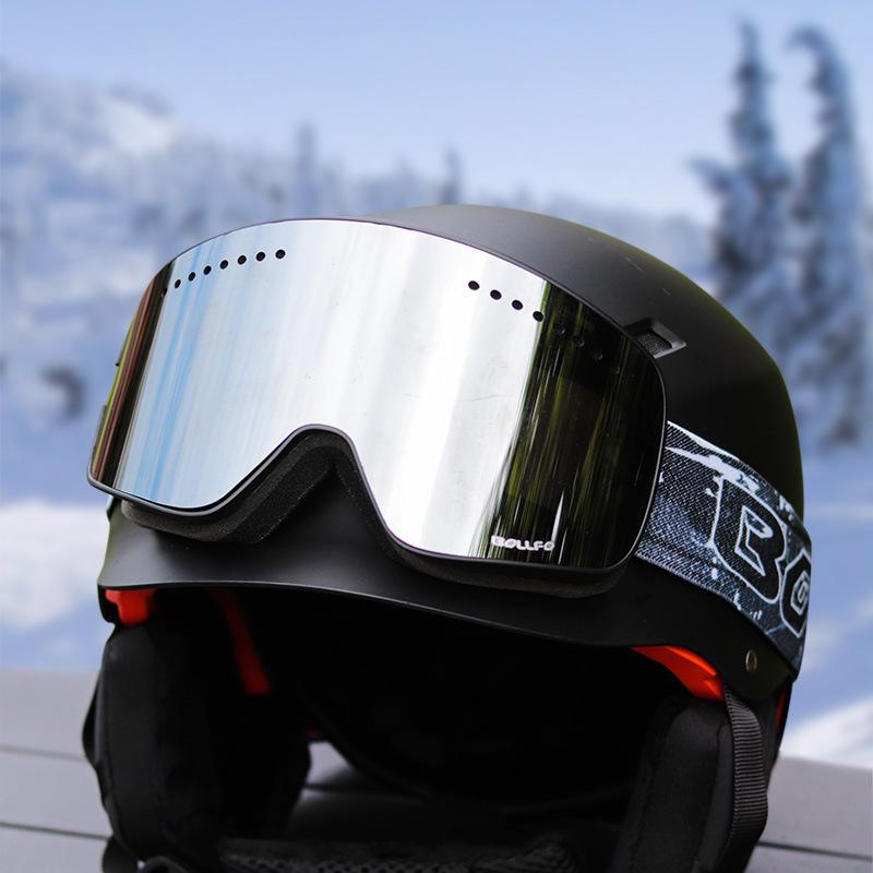 Взрослые магнитные горнолыжные очки двухслойные антизапотевающие большие цилиндрические горнолыжное снаряжение очки для защиты глаз карта миопия