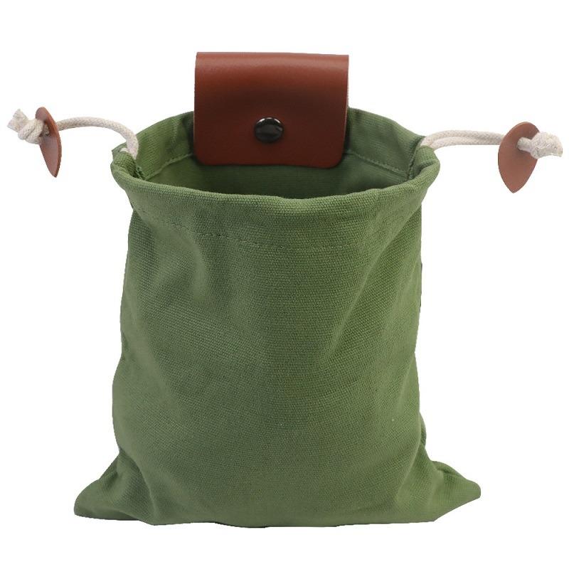 Medieval Renaissance Bushcraft Bag Leather Cover Buckle Foldable Heavy Duty Tool Pouch With Drawstring For Outdoors Camping Bags