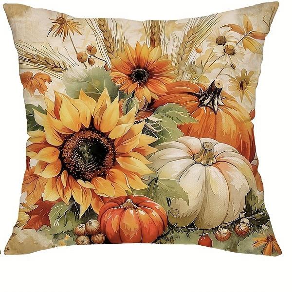 

Домашний Декор Осенней Тематики Белка и Тыква Декоративные Подушки с Рисунком Наволочка Подходит Для Дивана Спальни Автомобиля Наволочка 40x40cm