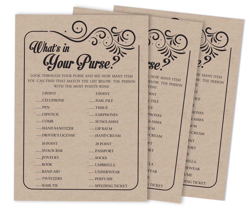 Inkdotpot 50A  Fill In Style KraftA  BingoA  GameA  CardsA  For Bridal Wedding Shower Bachelorette Party Bulk Blank Square Fill In Gift
