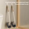 Langer Griff Weiche Borsten Aufgebogener Kopf Toilettenbürste Haushalt Wandmontage Stil Keine toten Ecken Toilette Hockgrube Universal