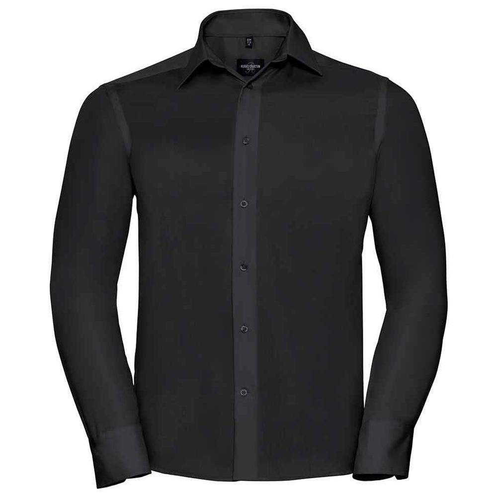 Russell Collection Mens Ultimate Non-Iron Tailored Long-Sleeved Shirt