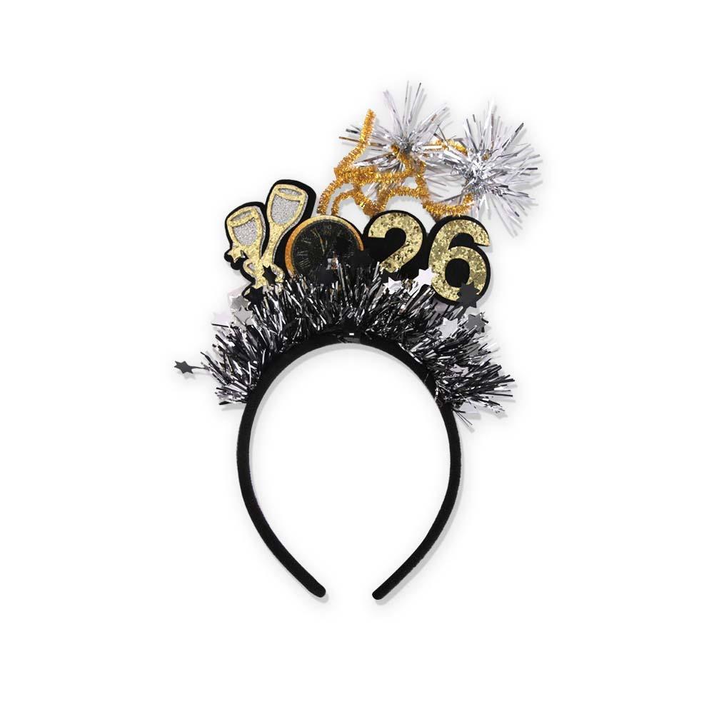 Party Decoration Christmas New Year Headpiece Star/Crown Glitter Hair Hoop  New Year Dress Up
