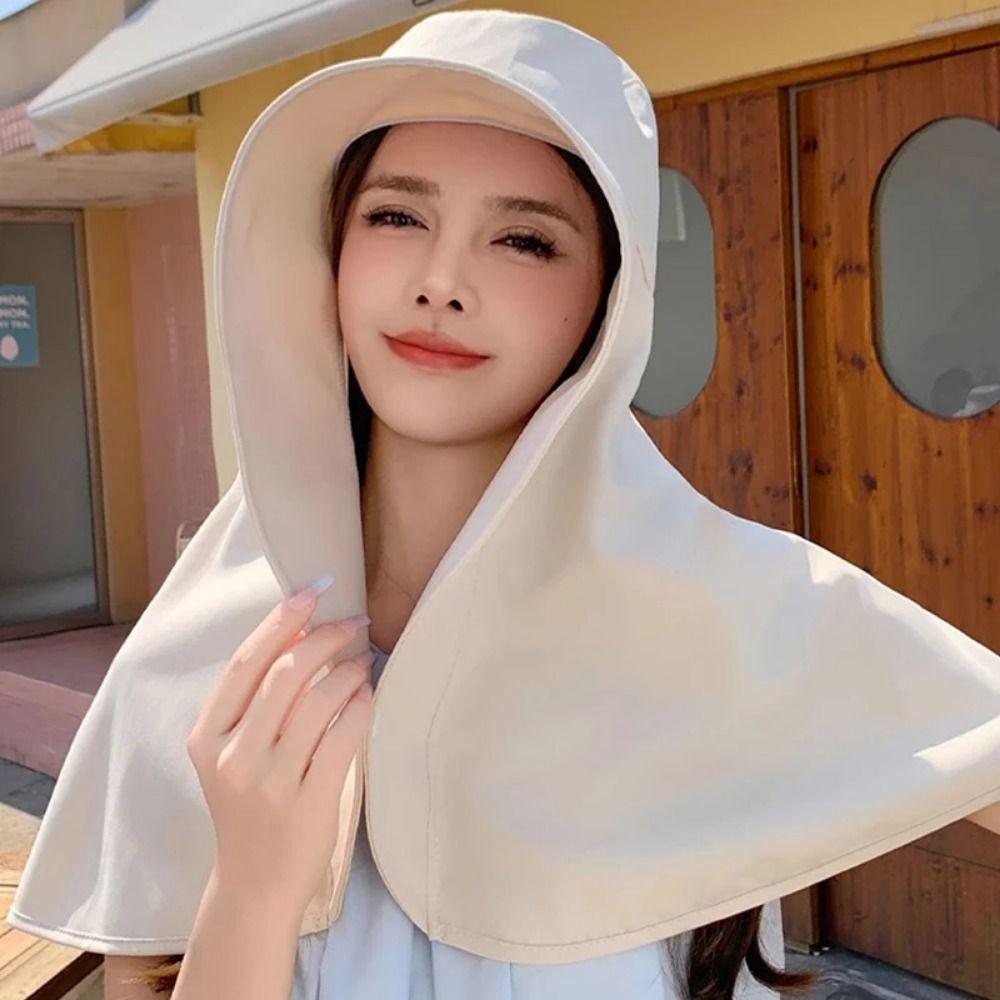 Wind Proof Large Brim Sun Hat Solid Color Wide Brim Sunhat High Top Sun Protection Cap Summer