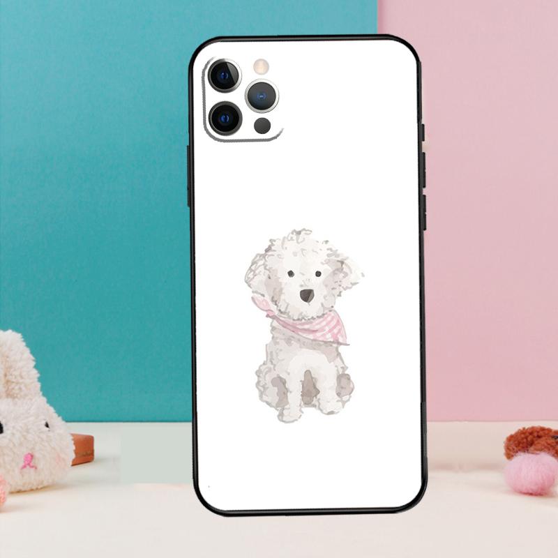 Bichon Frise Dog Puppy Phone Case For iPhone 17 Air 16 15 14 13 12 11 Pro Max 12 13 mini 15 16 Plus 16e Cover Coque