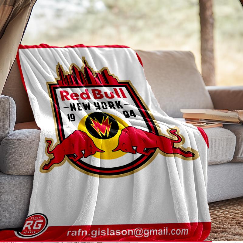 New York Bulls Crest Blanket Lightweight Ideal Bedding Blanket Perfect for Travel, Camping, Living Rooms, Offices, Sofas, Fan Christmas gift