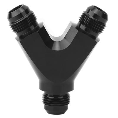 Aluminum Alloy 3Way Fitting Adapter Y Type AN10 10AN Male To 2X AN10 10AN Male Black