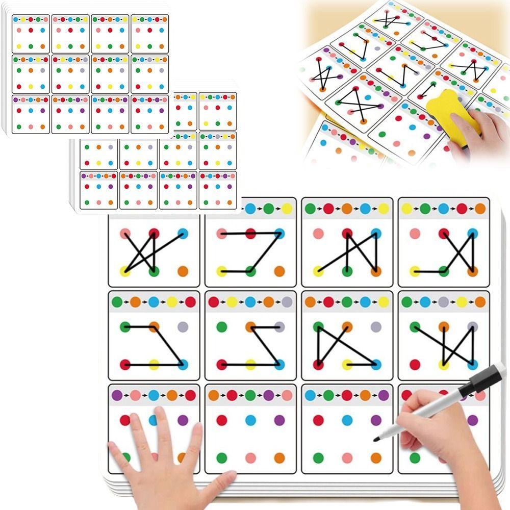 Reusable Training Link Cards Attention Training Color Number Cards Early Education
