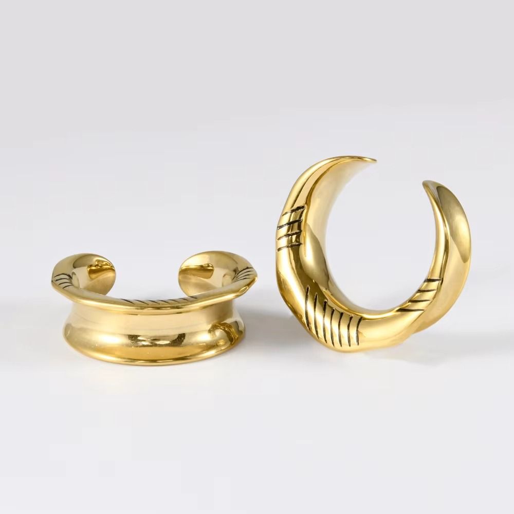 U Shape Ear Plugs Tunnels Stainless Steel Lobe Piercing Ear Cuff Gauges  Cartilage Helix Conch