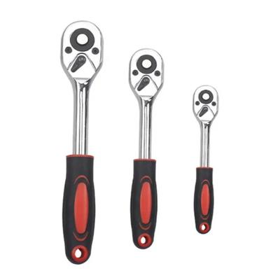 Adjustable 1/4 Ratchet Wrench - 24 Tooth Straight Shaft Ratchet Wrench with Non-slip Handle for Bicycle and Automotive Repair