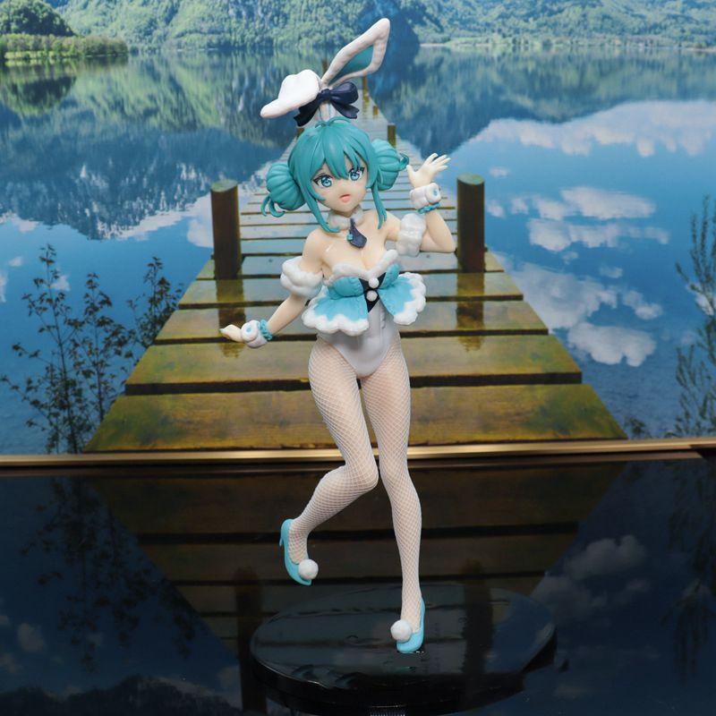 

Miku Hatsune Anime Sexy Rabbit Ear Prelude Future Black And White Figure Girl білий