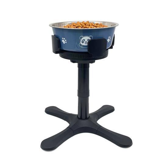 Support surélevé pour gamelle pour chien, 3 hauteurs réglables, support d'alimentation pour animal de compagnie incliné à 15 degrés