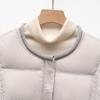 Down Duck Down Jacket Women's Loose Casual Round Neck Winter Solid Color Simple Versatile Short Coat