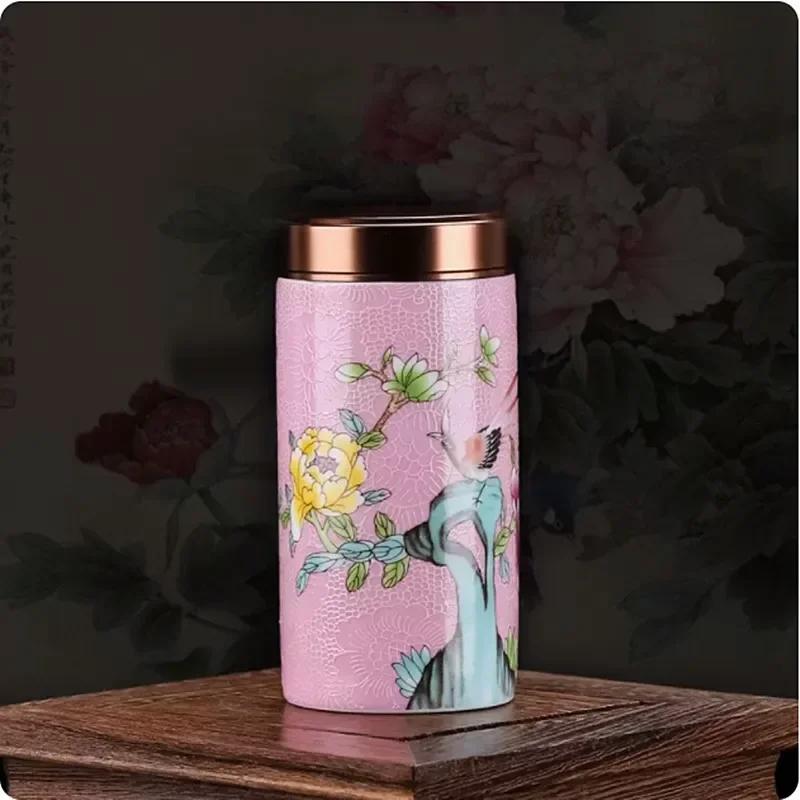 

Mini Pottery Jar Airtight Pots Ointment Storage Box Ceramic Tea Organizer Storage Tanks Coffee Kitchen Storage Container 4.5X6.5cm
