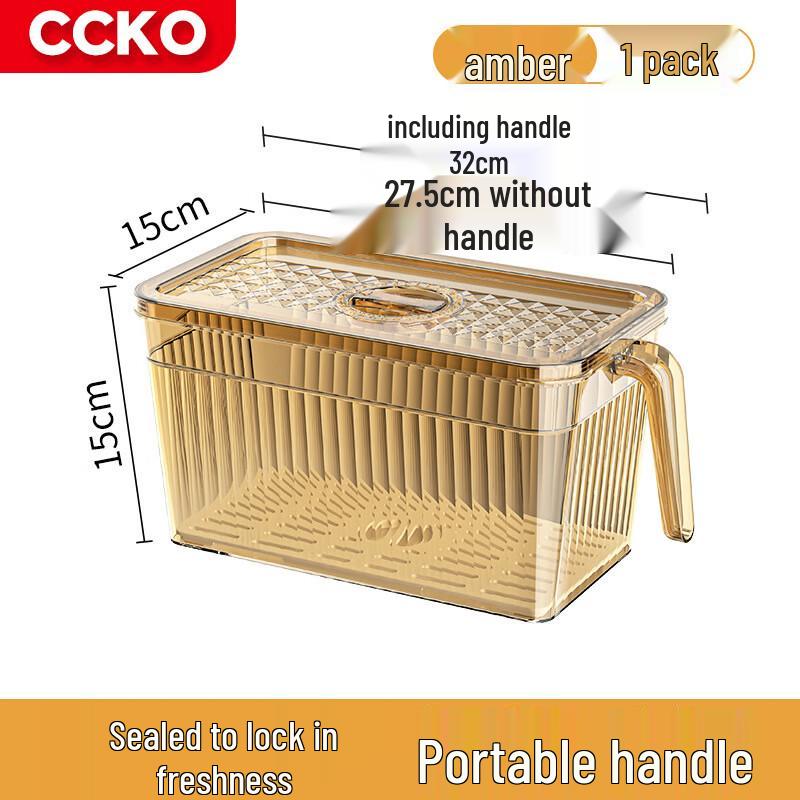 CCKO Transparent Refrigerator Storage Box with Lid