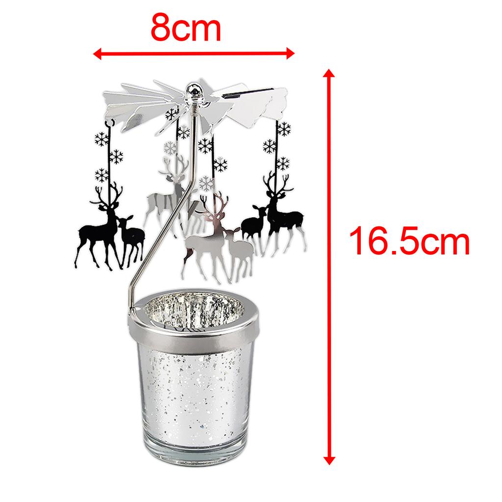 Metal Rotary Candle Holder Tea Light Candle Holder for Desktop Ornament Decor Rustic Wedding Table Decor Rotating Candlestick